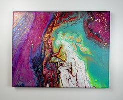Acryl-Flüssigkeitsmalerei, rechteckig