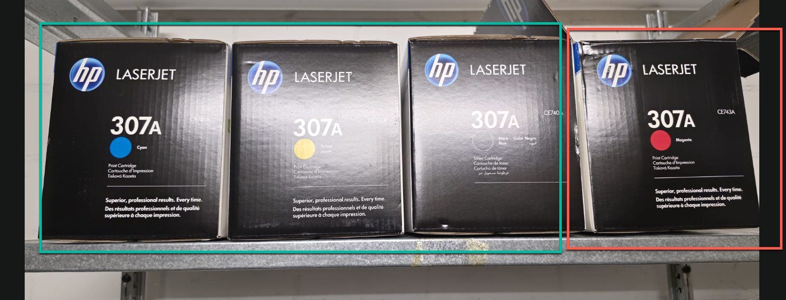 Hewlett Packard Cartucce per stampanti & toner: HP Original CE740A / 307A SET Multipack / Set mit allen vier – Nuovo e nell'imballaggio originale da Chur venduto da LH1889