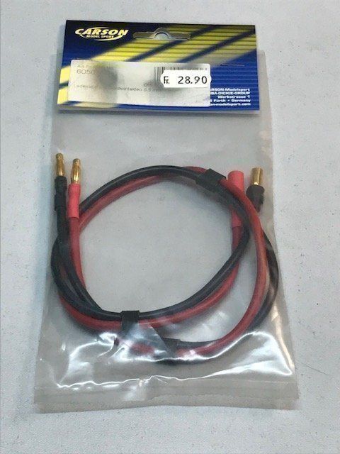 Tamiya Modellismo RC: Ladekabel mit Goldkontakten 5,5mm – Nuovo e nell'imballaggio originale da Buchs ZH venduto da rc-indoorbahn