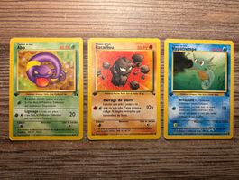 🇫🇷 Pokémon FR - 3 cartes ED1 - Set Fossile