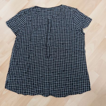 **Lässige schwarz-weiss karierte Bluse Street one, Gr. 42**
