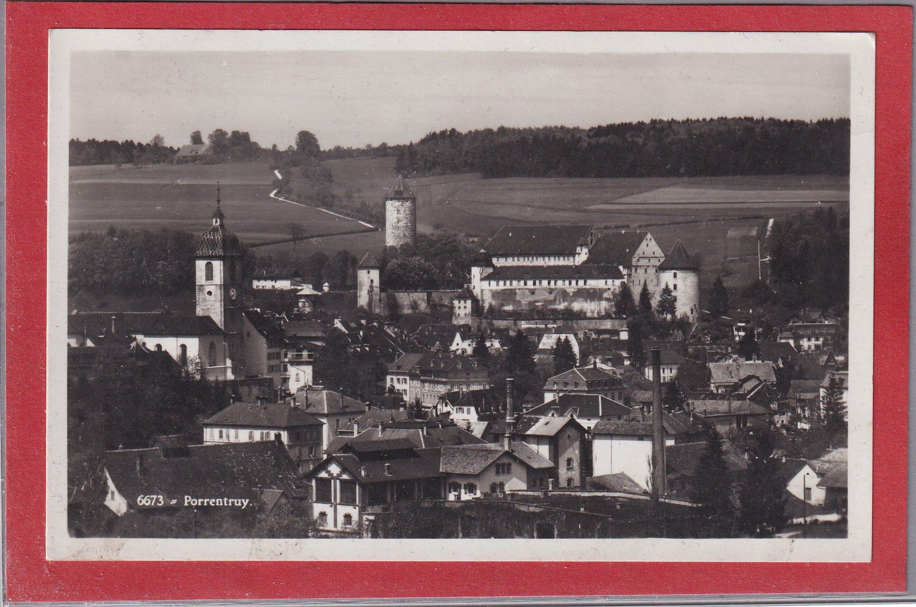 Cartoline postali: Porrentruy - 1935 – Usato da Orvin venduto da Pyaeschli