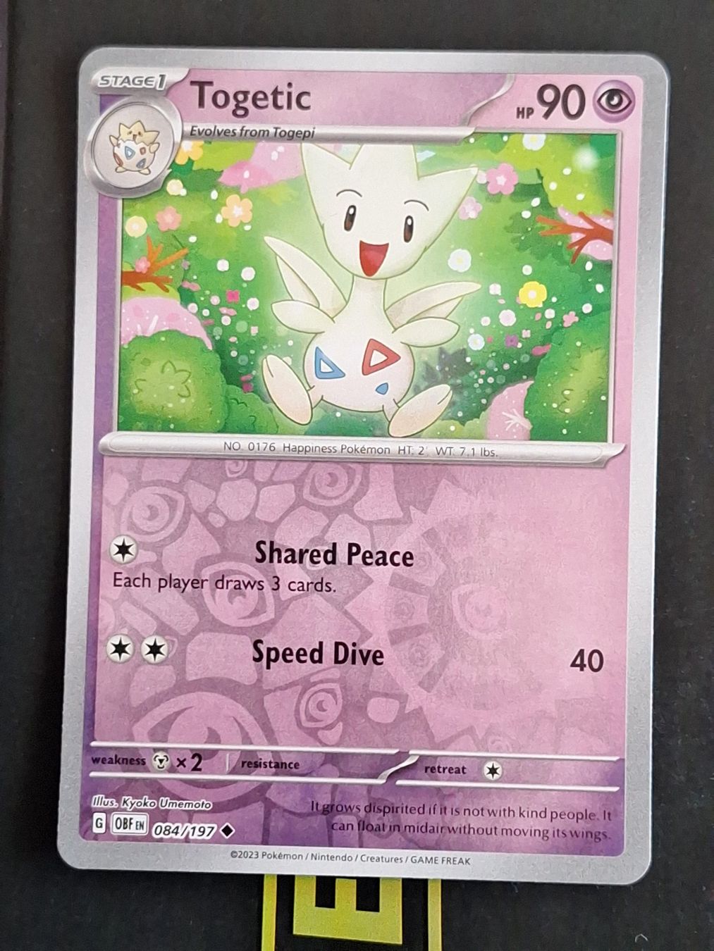 Pokémon Carte collezionabili: Togetic - Pokemon Reverse Holo Obsidian Flames – Usato da Altstätten SG venduto da GGsGameshop