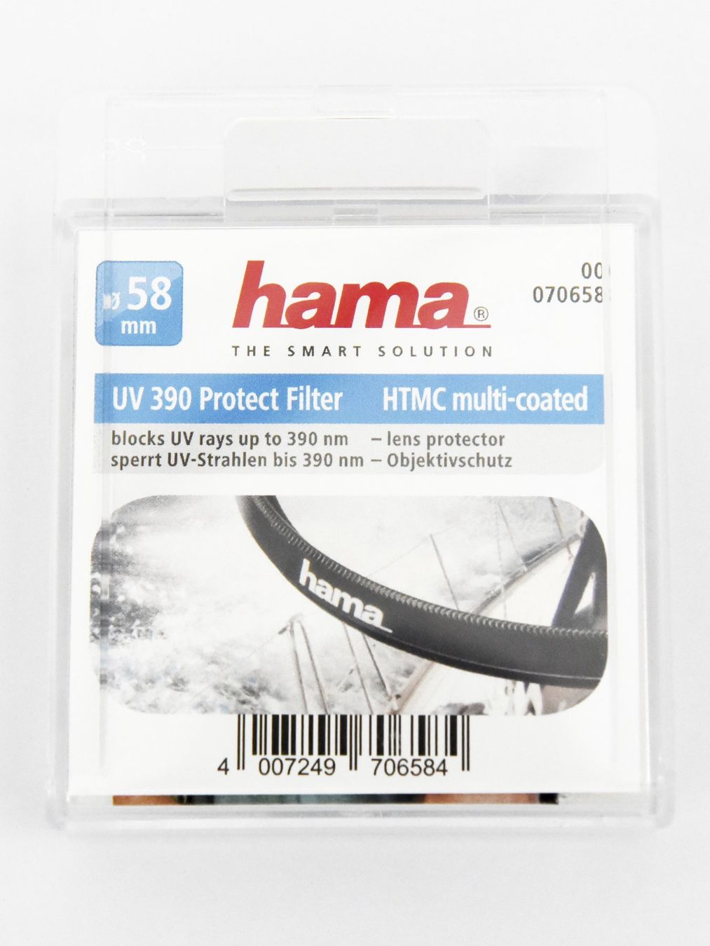Hama Filtri: Hama UV 390 Protect Filter 58mm – Nuovo e nell'imballaggio originale da Uznach venduto da EH249
