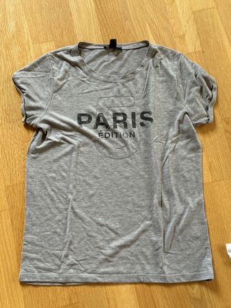 AMISU Paris Edition T-Shirt Gr. S grau meliert