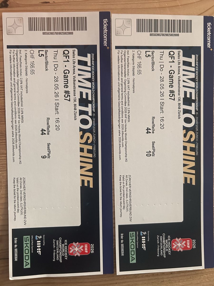 Biglietti: Viertelfinale 2Tickets – Nuovo e nell'imballaggio originale da Merenschwand venduto da bailey2003