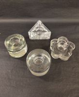 Kerzenhalter Set 4 Stück Glas transparent gebraucht