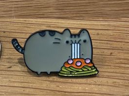 Cat eating Spaghetti Meme Pin