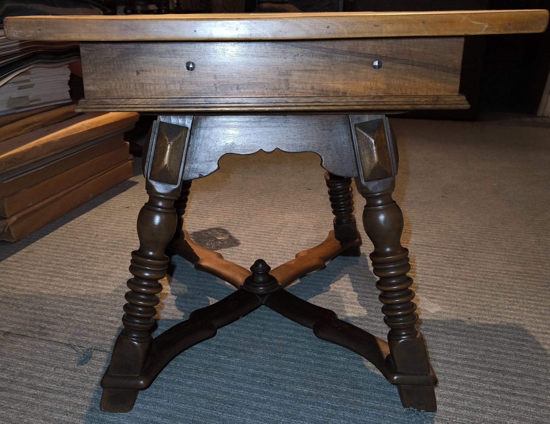 Tables: Antiker Tisch mit Schieferplatte ca. 1920 Ja. – D'occasion à Rorschacherberg par snOOpydOg11 7
