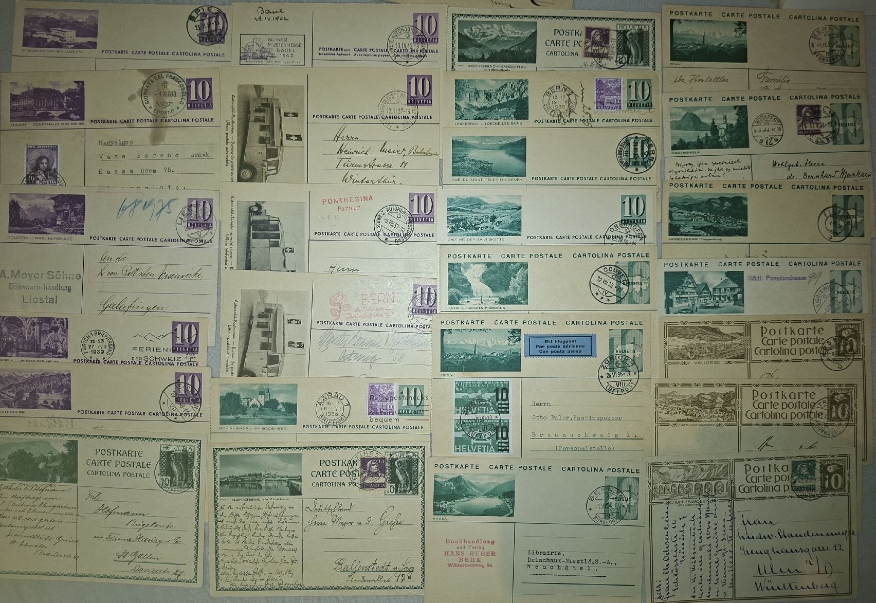 Tutti i francobolli: Lot Bildpostkarten 22Stk. – Usato da Balgach venduto da SIMEON27