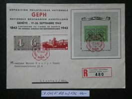 CH 1943 Nr. W18 auf FDC mit toller Zusatzfrankatur