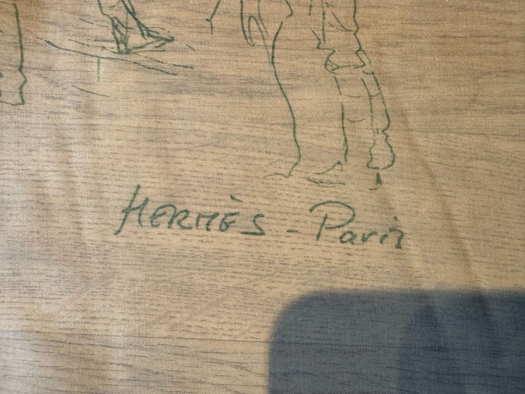 Hermès Foulards, Tücher & Schals: Hermes "Croquis Champs de Courses" 90 cm Mint – Neu (gemäss Beschreibung) aus Grund b. Gstaad von ReLuxe 5