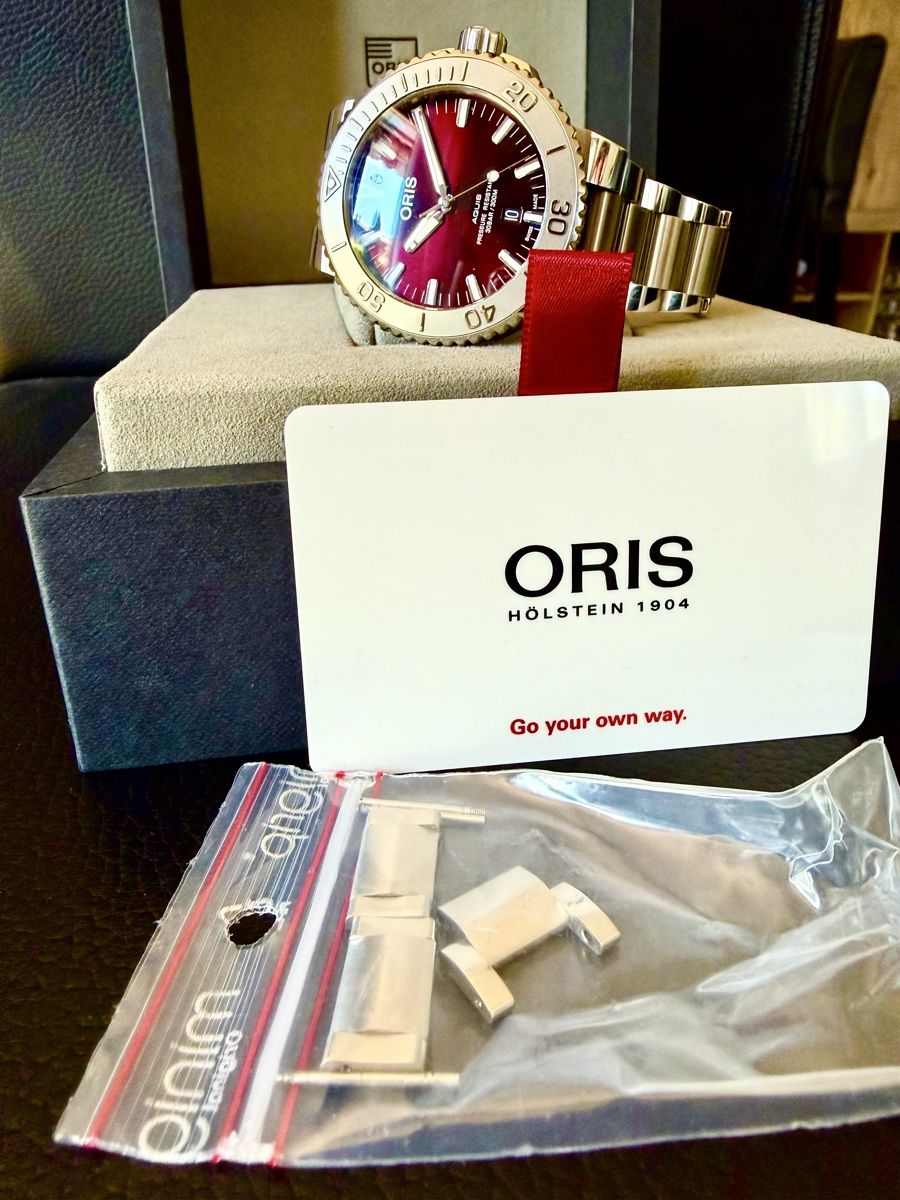 Oris Orologi: Oris Aquis Relief rot 43.5mm – Usato da Uetendorf venduto da Musig-Giu 2