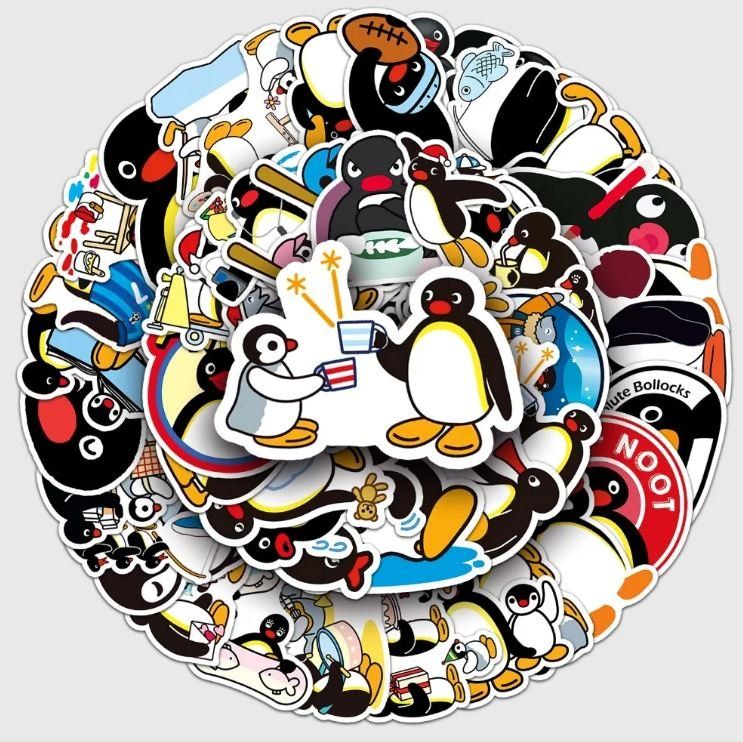 Pingu Pinguin Serie Michi Stickerbomb Eis 50 tlg Stickerset (Neu und ...