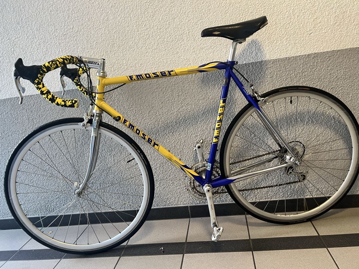 Velos: F. Moser Rennrad Velo, gelb-blau  – Gebraucht aus Kleindöttingen von NextOne 4