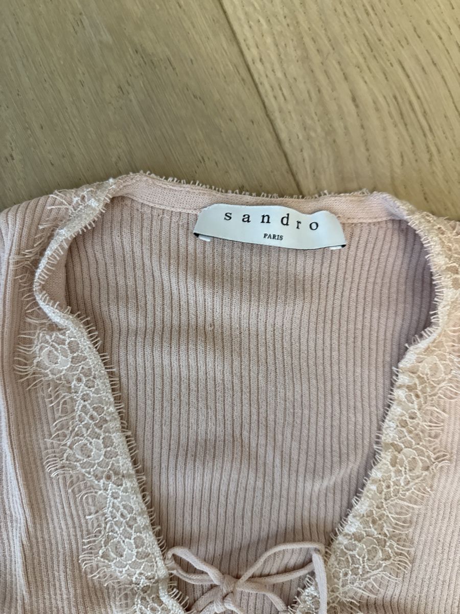 Sandro Maglioni & Felpe: Sandro Paris Damen Spitzenpulli Rosa Gr. S – Nuovo (secondo la descrizione) da Uitikon Waldegg venduto da SIMI086 1