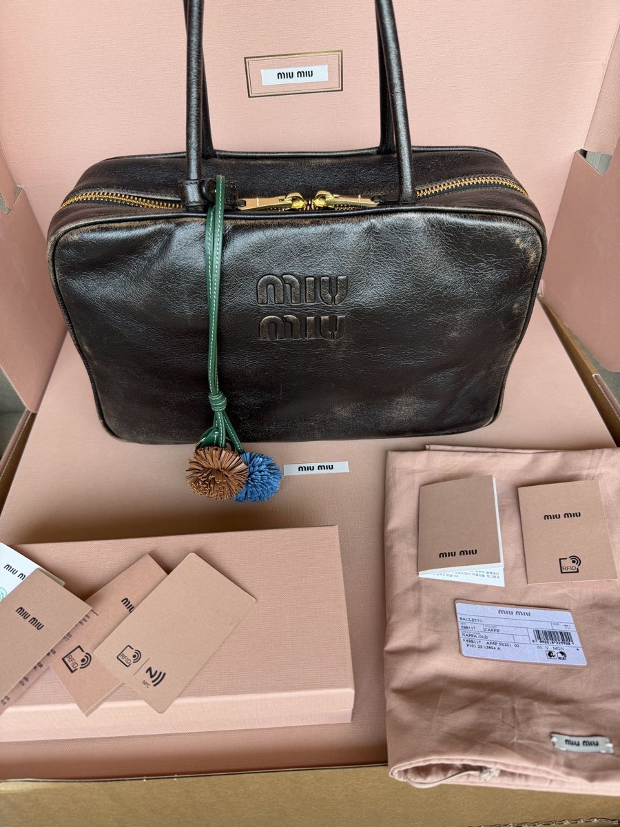 Miu Miu Borse da donna: Miu Miu Beau Nappa Leather Bag – Usato da Martigny venduto da Fashion_Mania 5