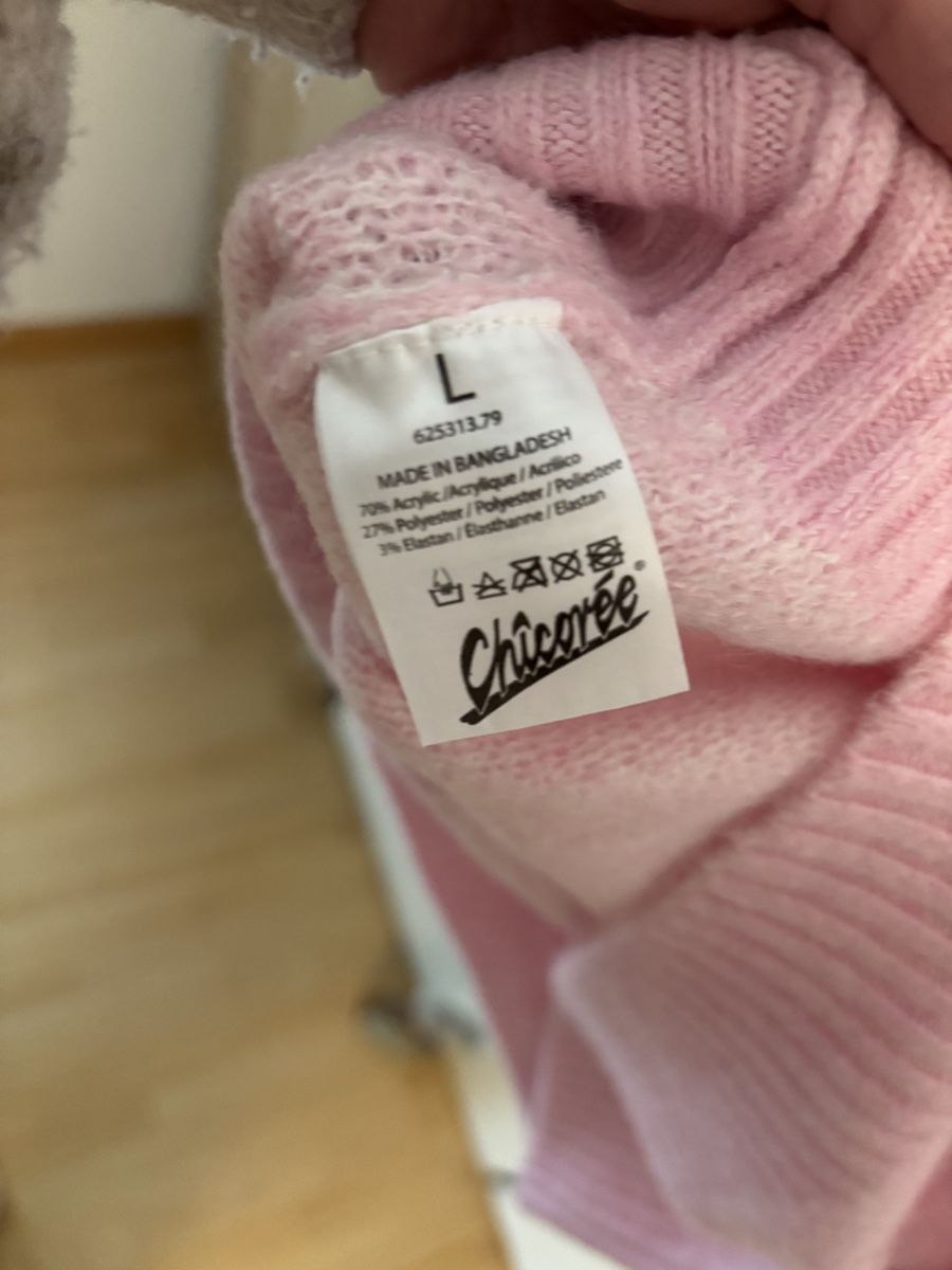 Maglioni & Felpe: Chicorée Winter Pullover Rosa mit Reh Muster, Grösse L – Usato da Zürich venduto da SandraB091 1