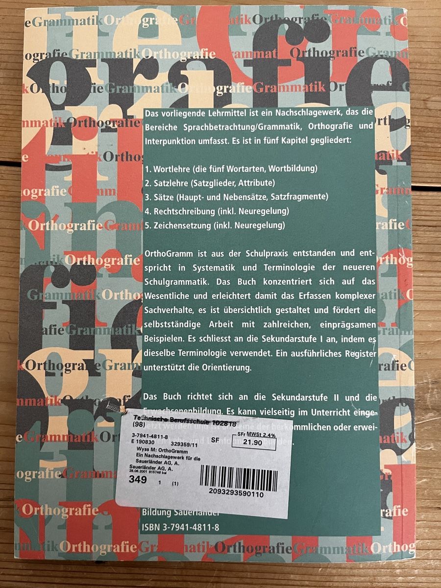 Libri: Deutsch Nachschlagewerk Sekundarstufe 2 – Usato da Bassersdorf venduto da McRob00 1