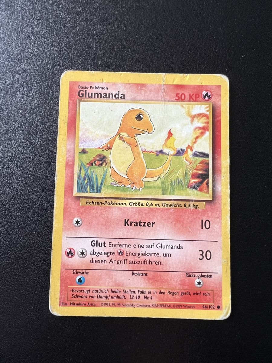 Pokémon Sammelbilder & Trading cards: Pokemonkarte Glumanda Deutsch Base Set – Gebraucht aus Willisau von Neiro77