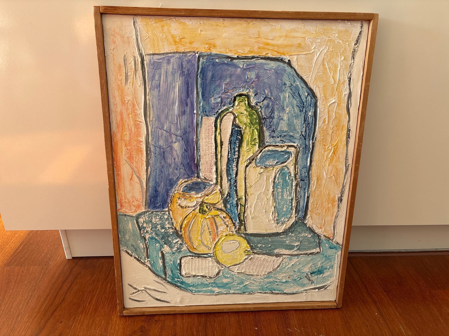 Gemälde: Vintage Stillleben Ölgemälde, gerahmt – Gebraucht aus Bülach von Jackybabue