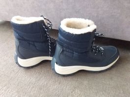 STIEFELI (Gr. 40) Blau mit Kunstpelzli