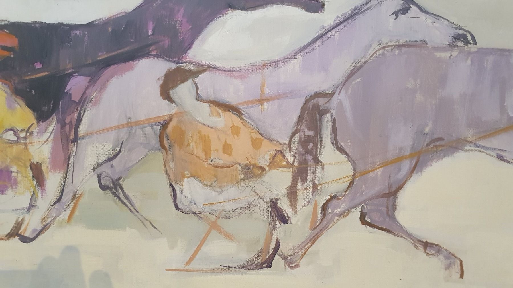 Dipinti: Wunderschönes Oelbild "Trabrennen Arosa" – Usato da Fidaz venduto da KunstsammlerGR60 3
