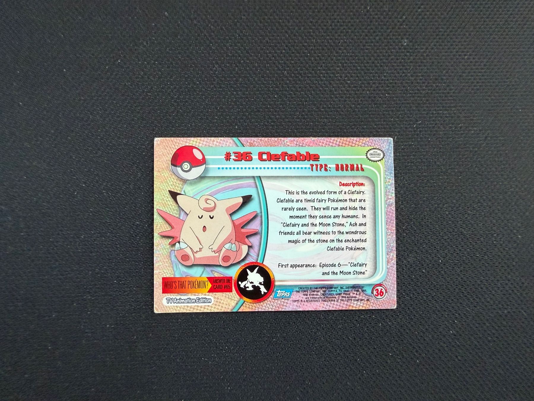 Pokémon Carte collezionabili: Pokémon Topps 1999 - Clafable – Usato da Zürich venduto da mountainwizard00 1