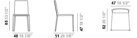 Arper Chaises: Arper - Sedia Norma H85 Vierfuss – D'occasion à Horn par Ruf_Des 4