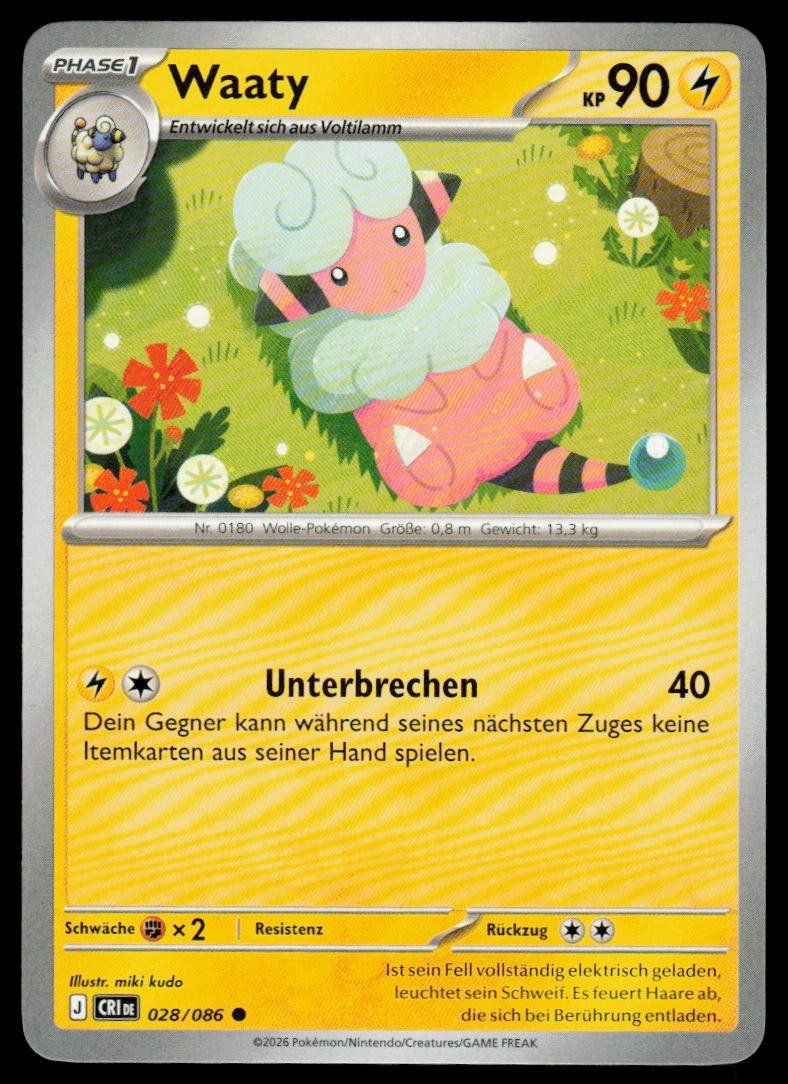 Pokémon Carte collezionabili: Pokemon Waaty 028/086 – Usato da Herisau venduto da Pokemon2025