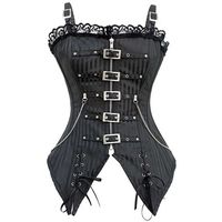 Korsett Gothic Corset Gestreiftes Reißverschluss L XL XXL