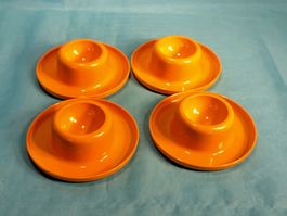 4 Eierbecher, orange, Kunststoff