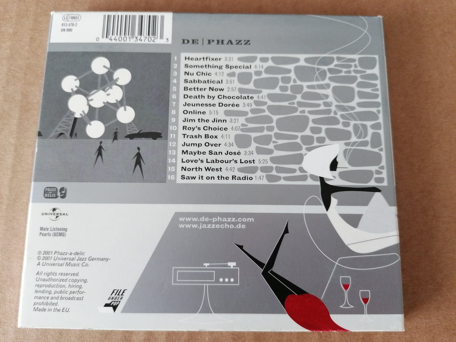 CD: DE-PHAZZ - Death by Chocolate (2001) – Usato da Ermenswil venduto da easyric 5