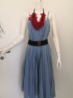 🤩 MANGO MAXI-KLEID HELLBLAU NEU