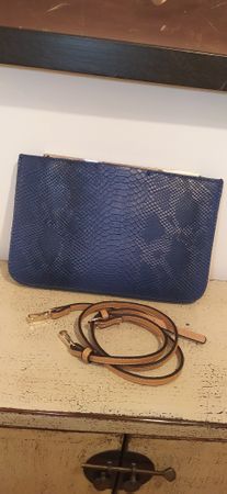 Clutch Bag - Blue Python Look