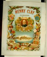 Lith. Henry Clay Habana Tabak Reklameplakat Klingenberg