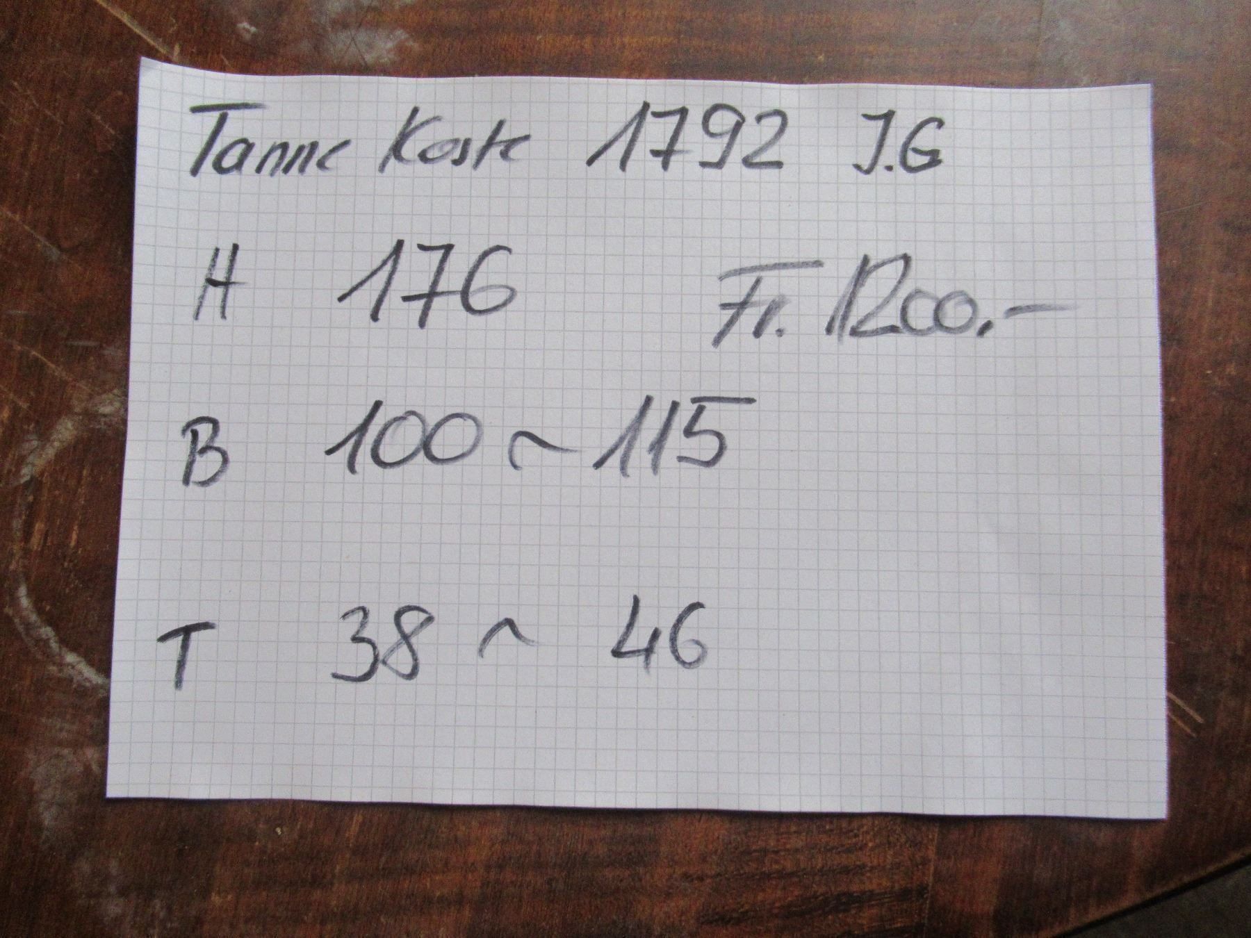 Armadi: Tannenschrank (JG 1792) – Usato da Berg SG venduto da Pizza58 9
