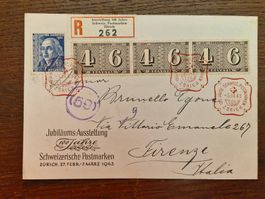 R-Zensurbrief Zürich - Florenz 5.3.43 - Angebot !