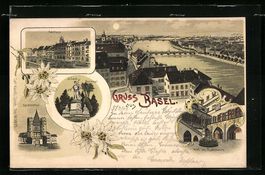 Litho Basel, Rathhaus, Spalentor, St. Ja