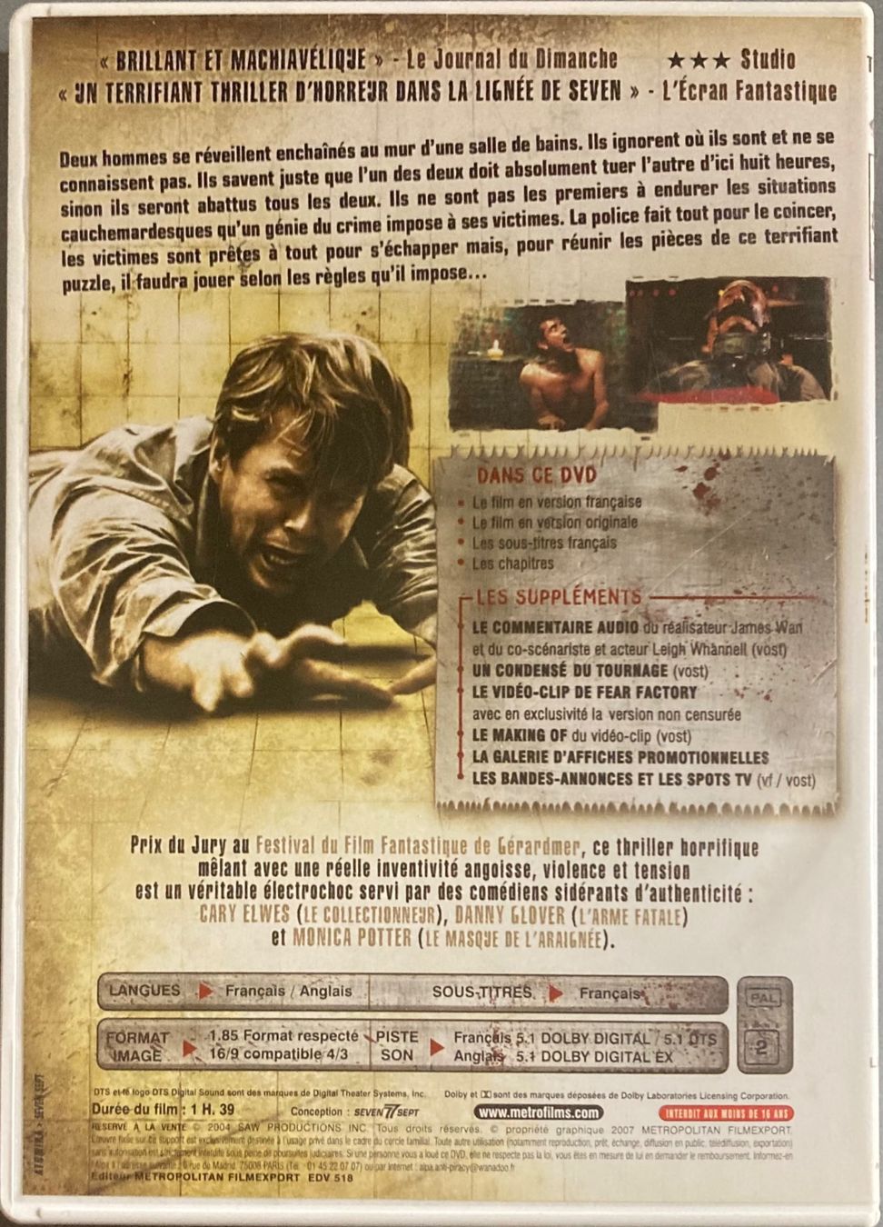 Tutti i DVDs: SAW I – Usato da Poliez-Pittet venduto da Newtown-Records 1