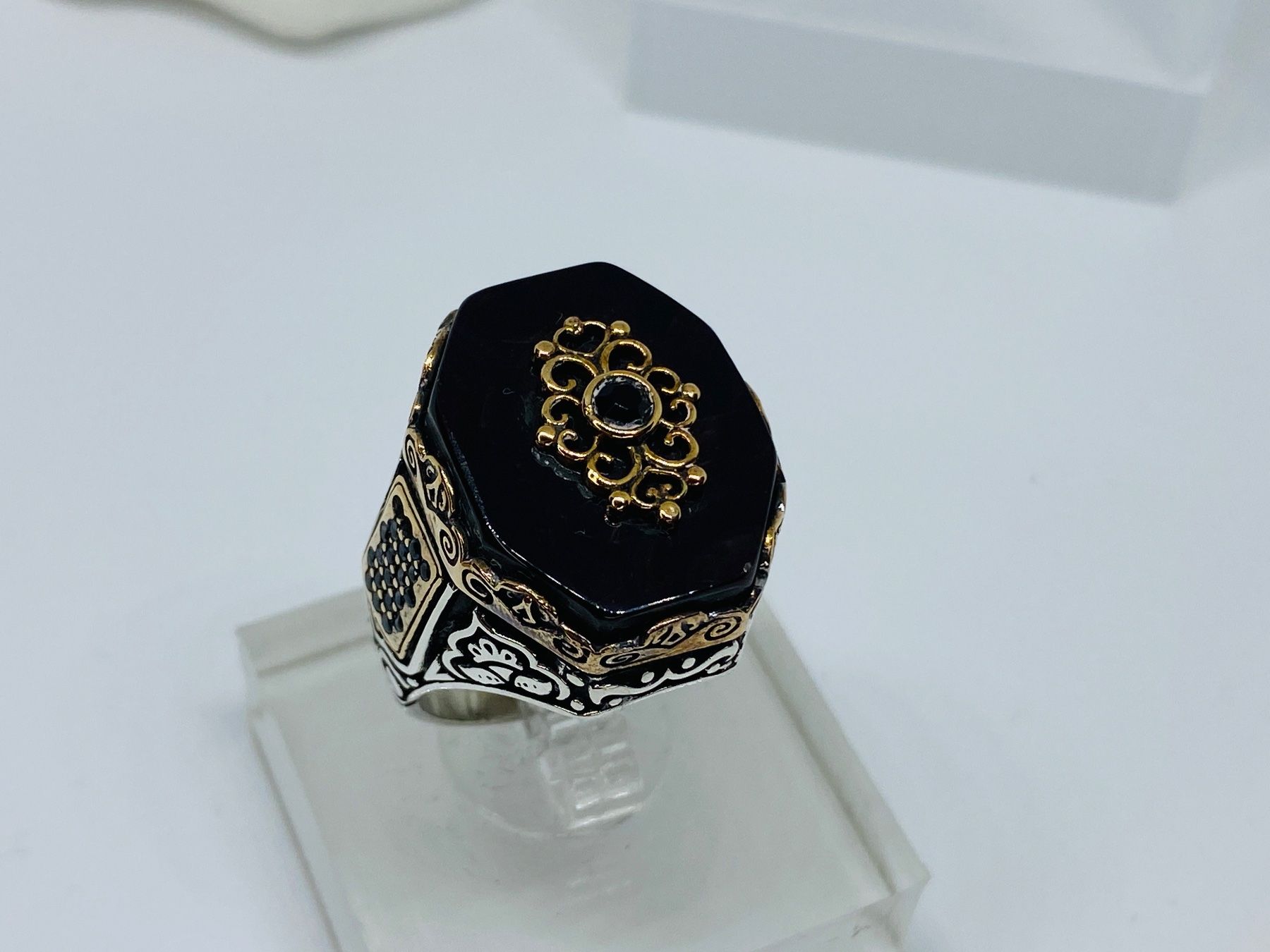 Anelli: Massiver Ring aus 925 er Silber mit Achat – Nuovo e nell'imballaggio originale da Windisch venduto da Zeta2018 3