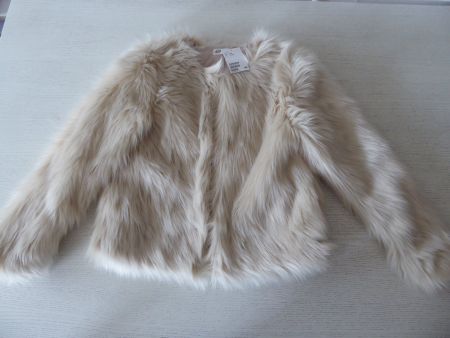 NEU! H&M Kunstfell Jacke Gr. 158 mit Etikett beige