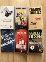 Lot de 6 livres thrillers divers bon état général