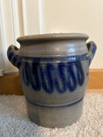 Steinguttopf, mit Henkel, Vintage Deko