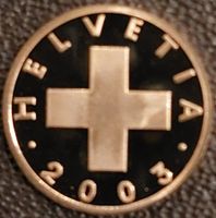 1 Rappen 2003 pp / aus Münzsatz / in einer Münzkapsel