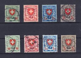 1924/34, Wappenmuster, 2 gestempelte Serien, SBK 85.-