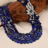 Lapislazuli 4 Strang Halskette Edelstein Collier Lapis-Lazul