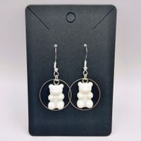 OHRRING Gummibärchen +Metallring - Ohrhänger Charms WEISS