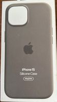 iPhone 15 Silicone Case MagSafe grau neu