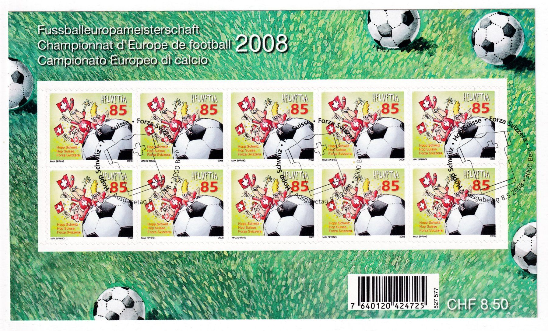 Tutti i francobolli: Sonderblock 2008  gestempelt – Usato da Neuchâtel venduto da karlpierrino